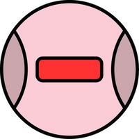 Minus Line Filled Icon vector