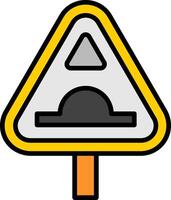 Hump Line Filled Icon vector