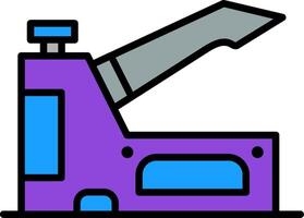 Staple Gun Line Filled Icon vector