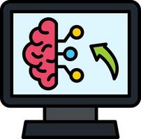 Artificial Line Filled Icon vector