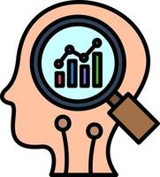 Analysis Line Filled Icon vector