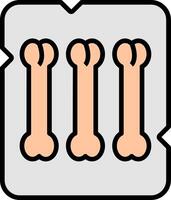 Bones Line Filled Icon vector