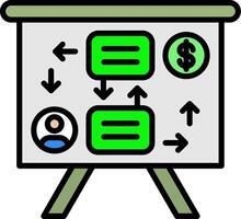 Flowchart Line Filled Icon vector
