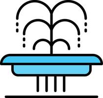 Fountain Line Filled Icon vector