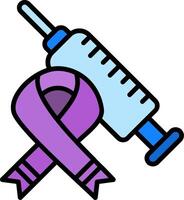 Injection Line Filled Icon vector