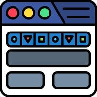 Navigation Bar Line Filled Icon vector