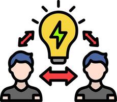 Relation Line Filled Icon vector