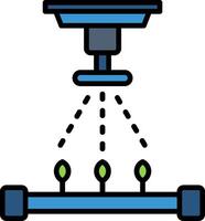Sprinkler Line Filled Icon vector