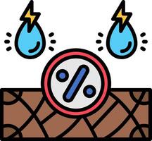Drought Line Filled Icon vector