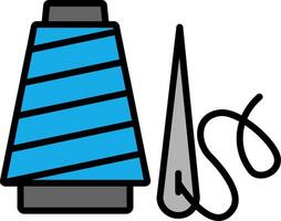 Thread Line Filled Icon vector