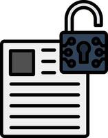 Database Line Filled Icon vector