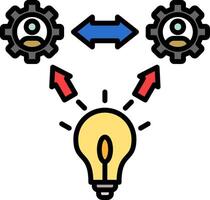 Execution Line Filled Icon vector