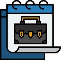 Schedule Line Filled Icon vector
