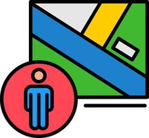 User Line Filled Icon vector