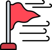Wind Line Filled Icon vector