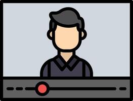 Tutorials Line Filled Icon vector