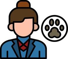 Assistant Line Filled Icon vector