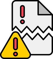 Error Line Filled Icon vector