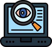 Preview Line Filled Icon vector