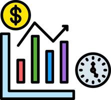 Statistics Line Filled Icon vector