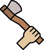 Axe Line Filled Icon vector