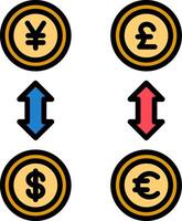 Displacement Line Filled Icon vector