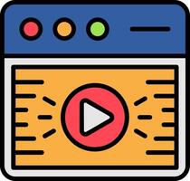 Streaming Line Filled Icon vector