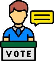 Speech Line Filled Icon vector