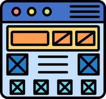 wireframe Line Filled Icon vector