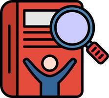 Manual Book Line Filled Icon vector