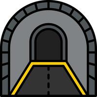 Tunnel Line Filled Icon vector