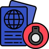Deported Line Filled Icon vector