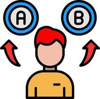 Decision Making Line Filled Icon vector