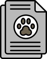 Document Line Filled Icon vector