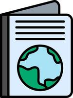 Guide Book Line Filled Icon vector