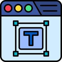 Text Box Line Filled Icon vector