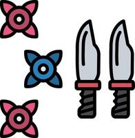 Weapon Line Filled Icon vector