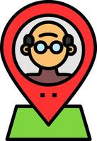 Call Center Line Filled Icon vector