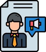 Promotion Line Filled Icon vector