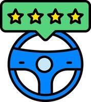 Rating Line Filled Icon vector