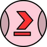 Greater Than Line Filled Icon vector