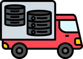 Big Data Line Filled Icon vector