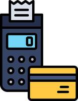 Card Reader Line Filled Icon vector