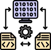 Coding Line Filled Icon vector