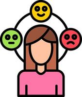 Mood Swings Line Filled Icon vector