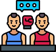 Talk Line Filled Icon vector