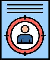 Target Line Filled Icon vector