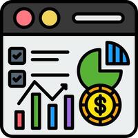 Browser Line Filled Icon vector