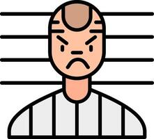 Convict Line Filled Icon vector
