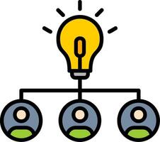 Hierarchy Line Filled Icon vector